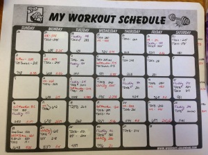 Februrary Workout Calendar